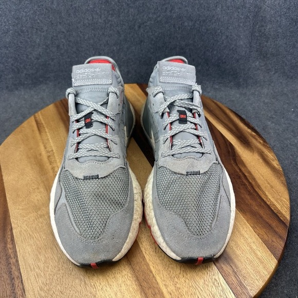 Adidas Nite Jogger x 3M Men\'s 11 Boost Ultra Run Shoes Grey/Red/White Sneakers main image 5